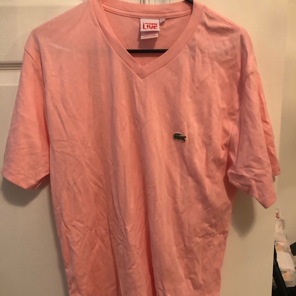 Men’s Lacoste V-Neck T-Shirt Size 7 (X-Large)